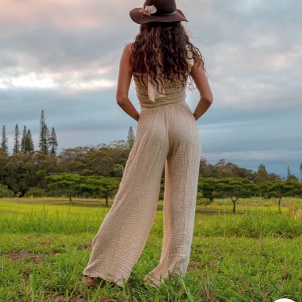 Cotton Flower Kuan Yin Pant in Undyed
